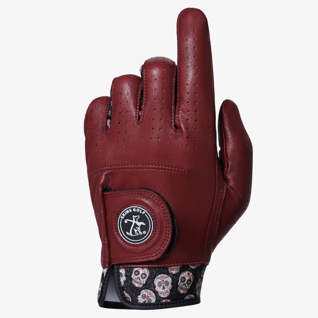 brown leather golf glove