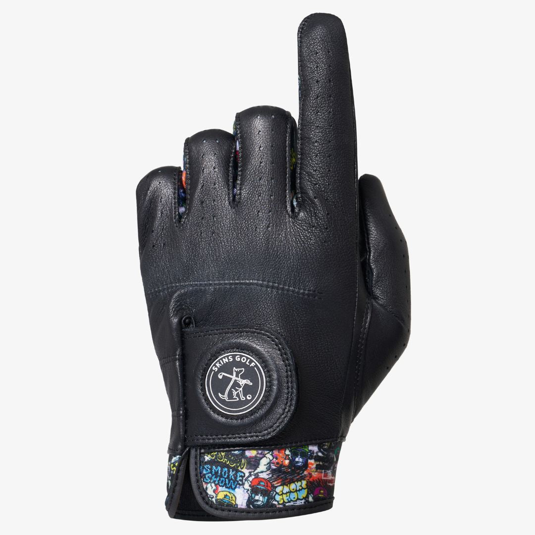 cool black golf glove
