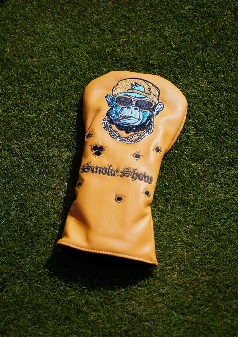 Close up of colourful golf towel