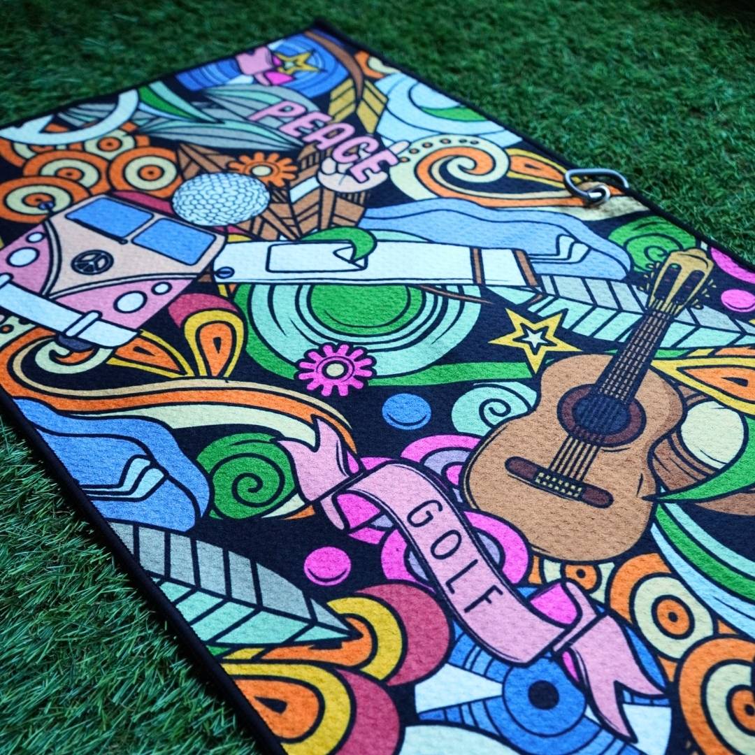 hippie style golf towel