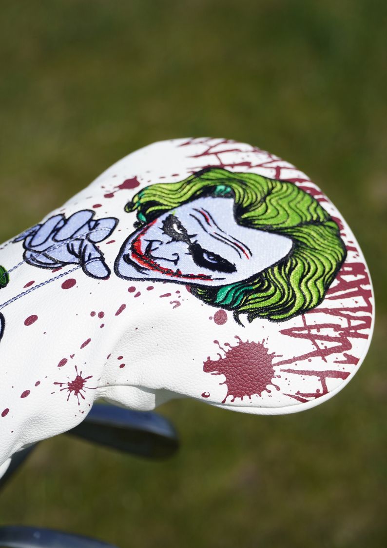 Joker headcover for golf in white