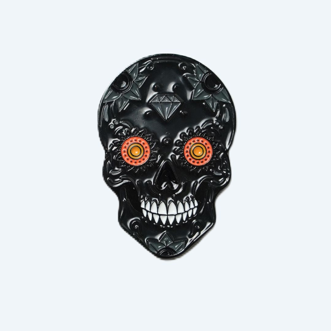 cool golf ball marker with black skull design