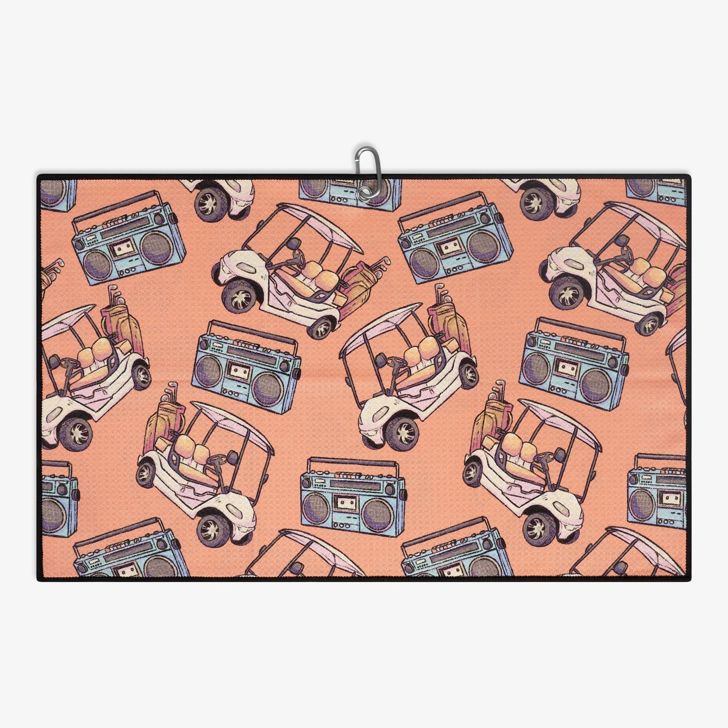 Golf towel with buggy design