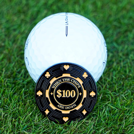 poker chip golf ball marker