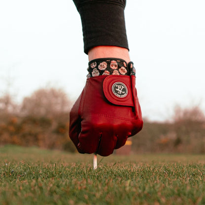 cool brown leather golf glove