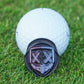 Ball marker with DJ mask design