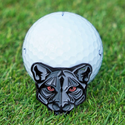 Golf ball marker with puma cat