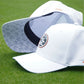 Cool white golf trucker cap with dog design