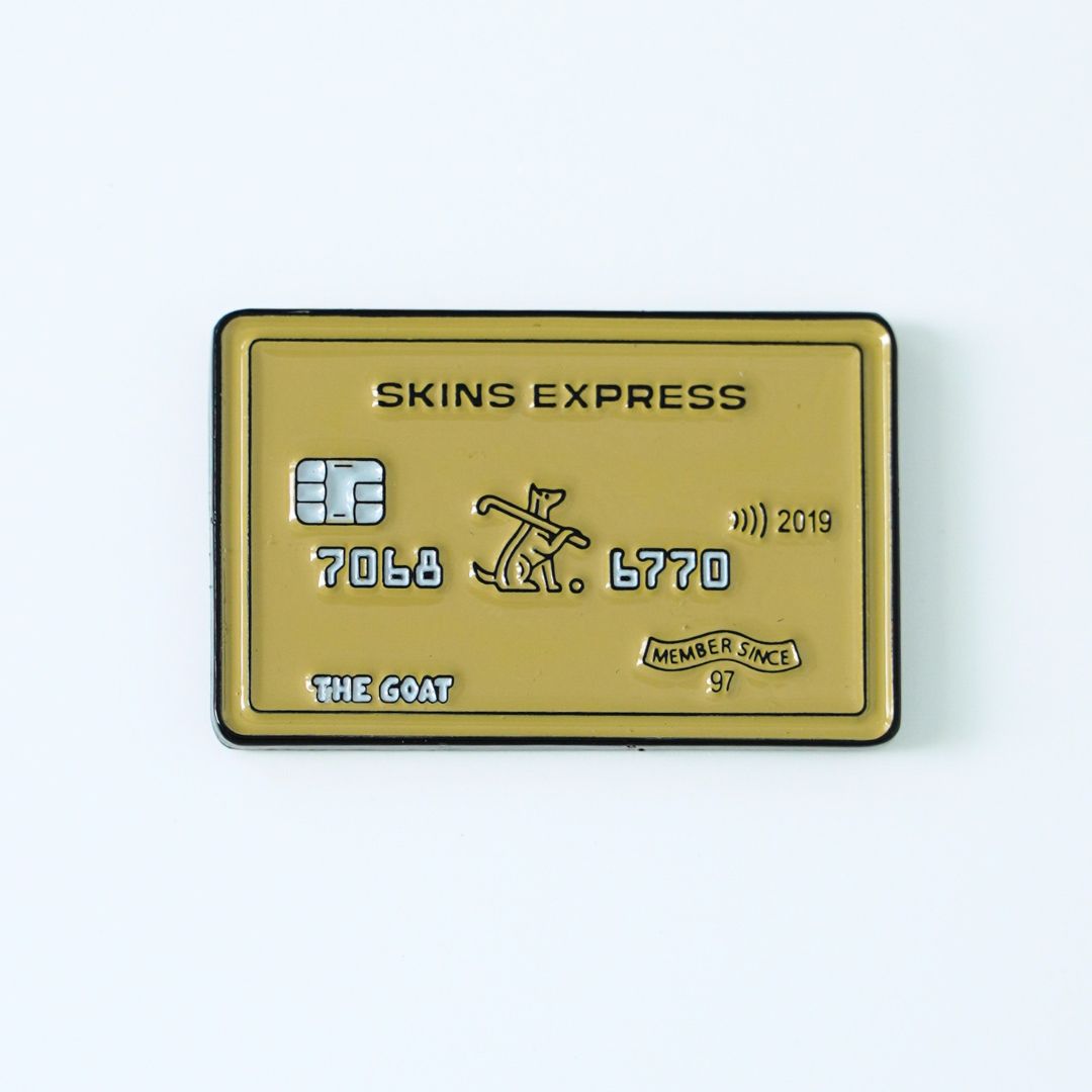 Amex style golf ball marker in gold