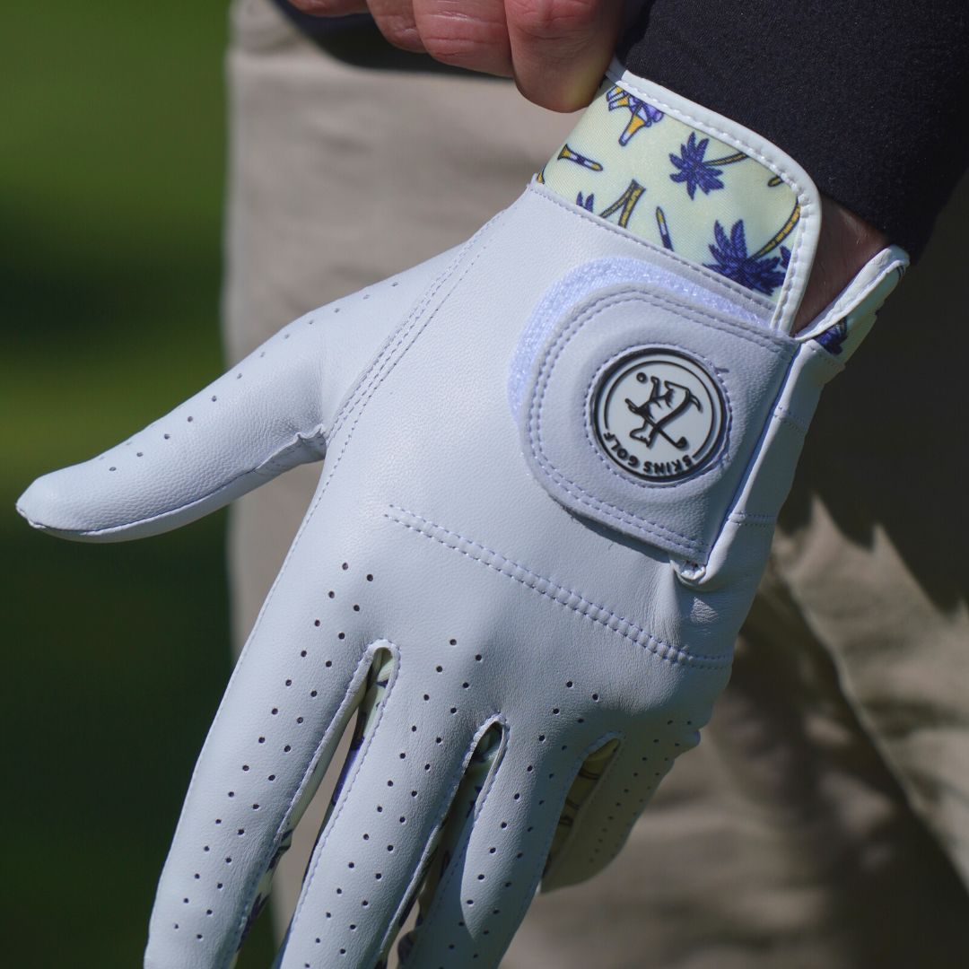 Palm tree golf glove