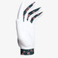 White glove with floral pattern on a white background