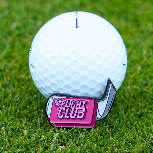 Pink golf ball marker