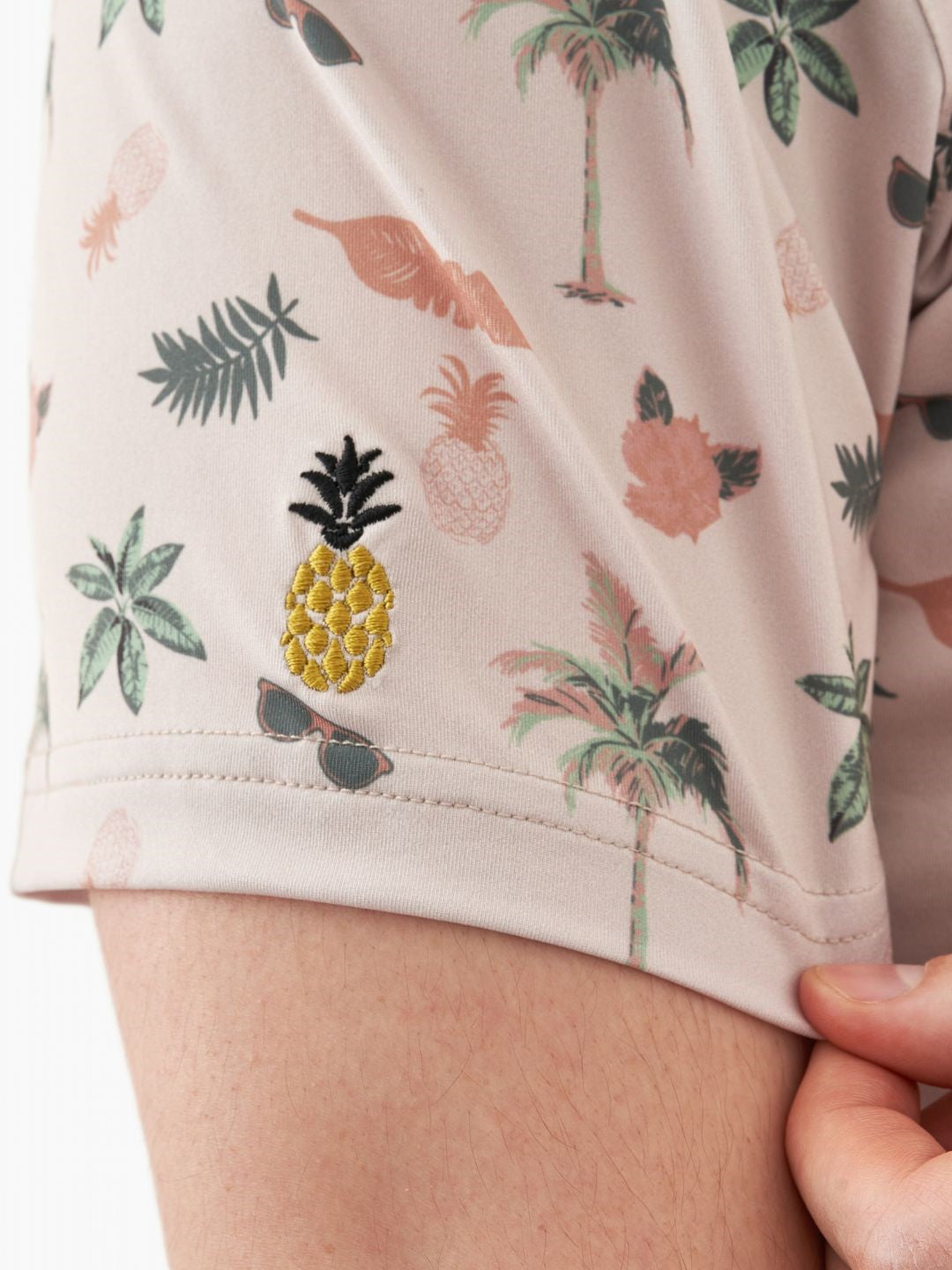 tropical golf polo with pineapple