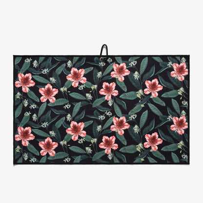Golf towel with azalea print