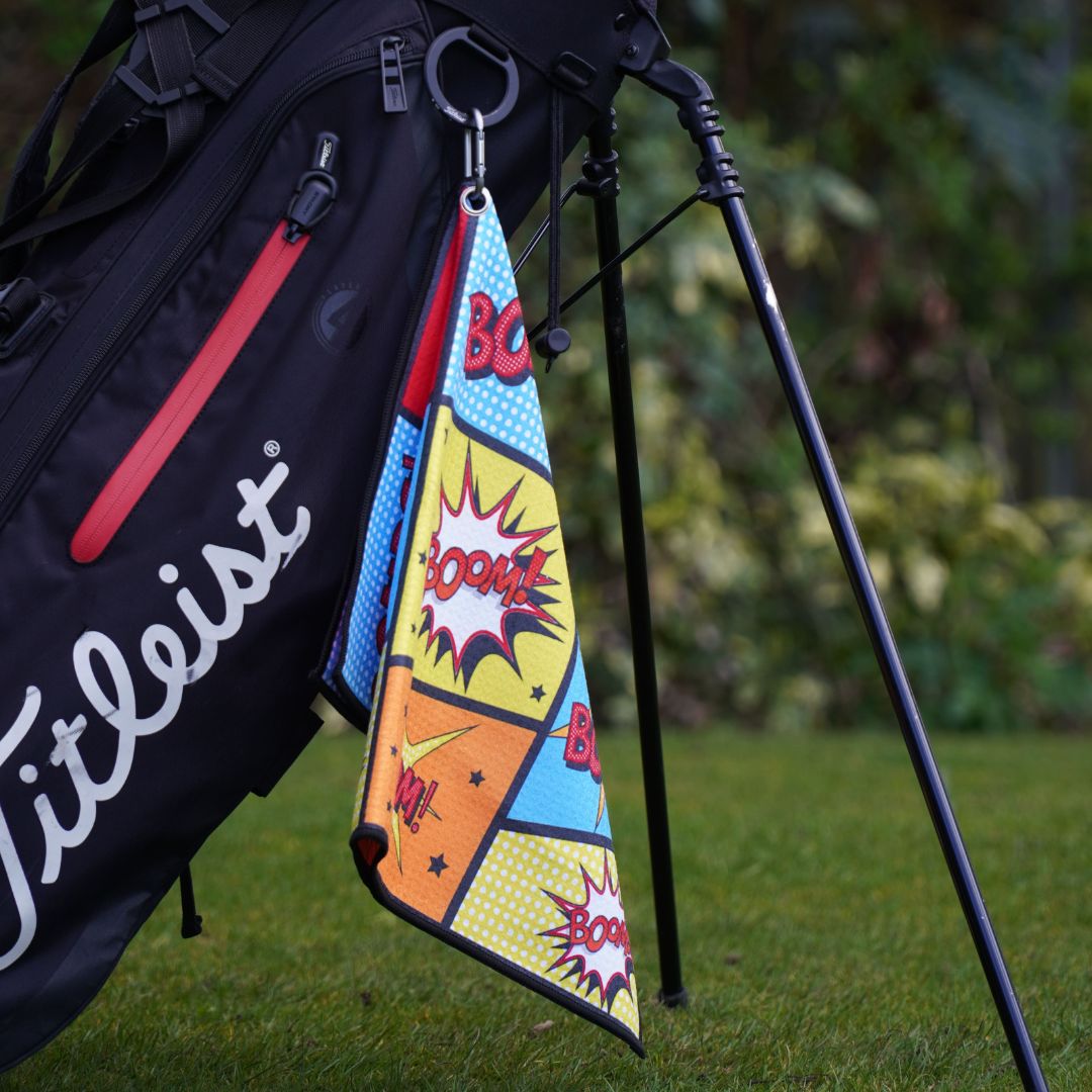 Golf Towel with comic themed print