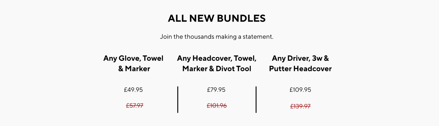 Product bundle offer with prices on a white background