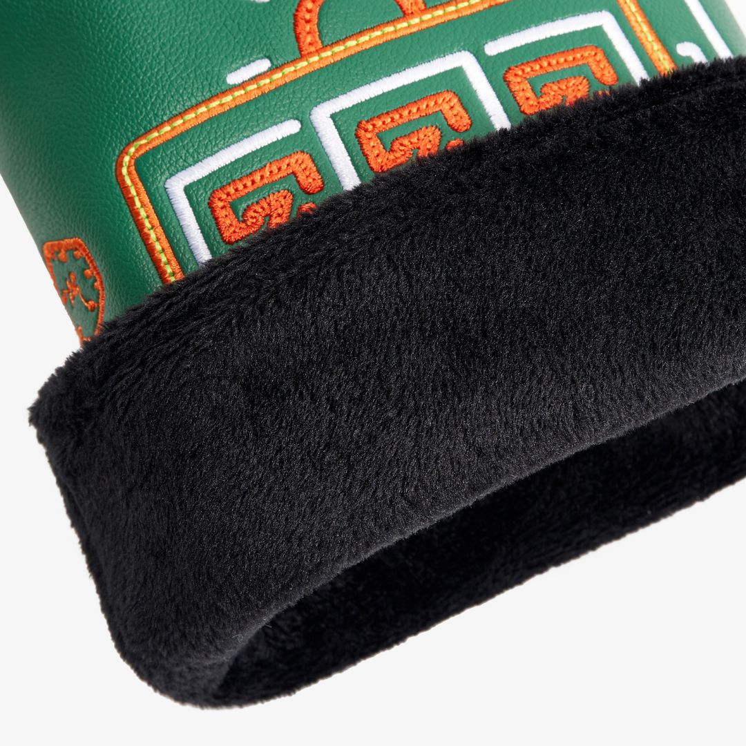 Close up of microfleece on driver headcover