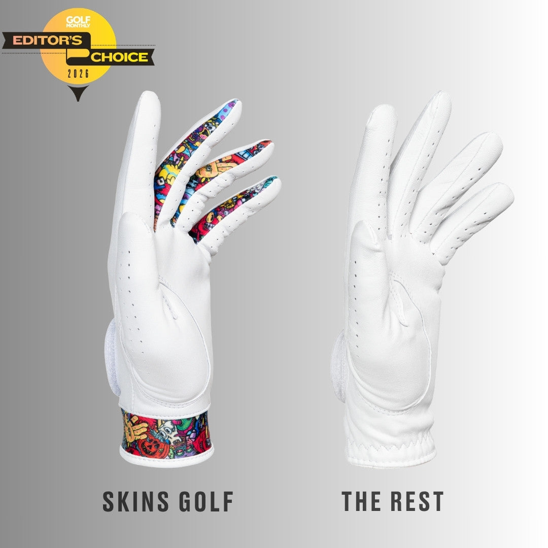 two golf gloves with golf monthly badge