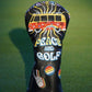 Cool driver headcover with hippie design