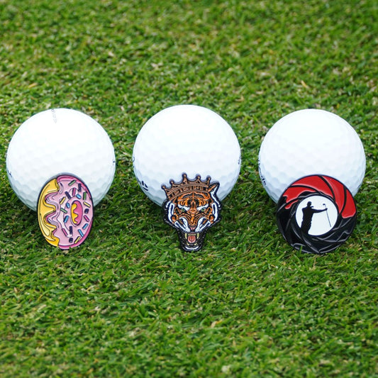3 golf ball markers