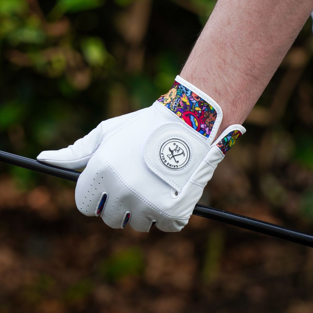 Cool golf glove with monsters design