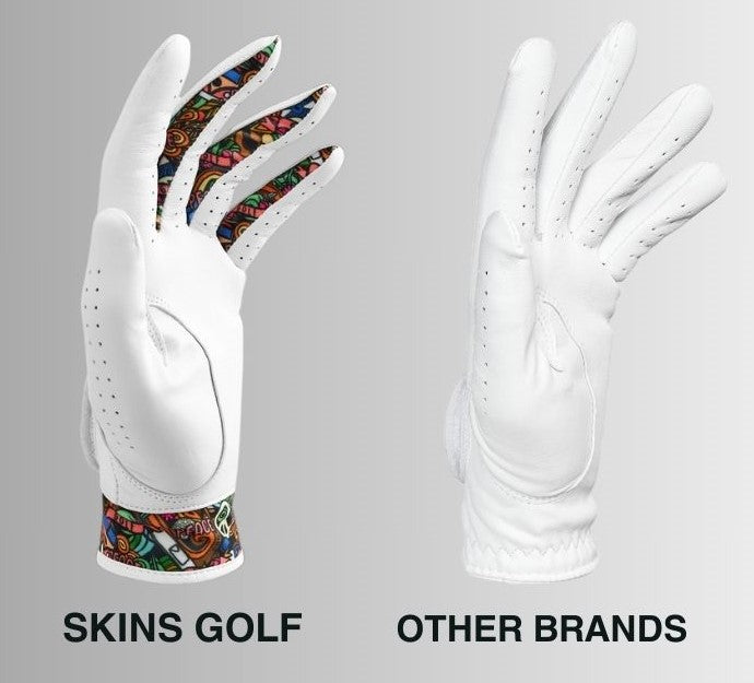Skins Golf glove versus plain glove