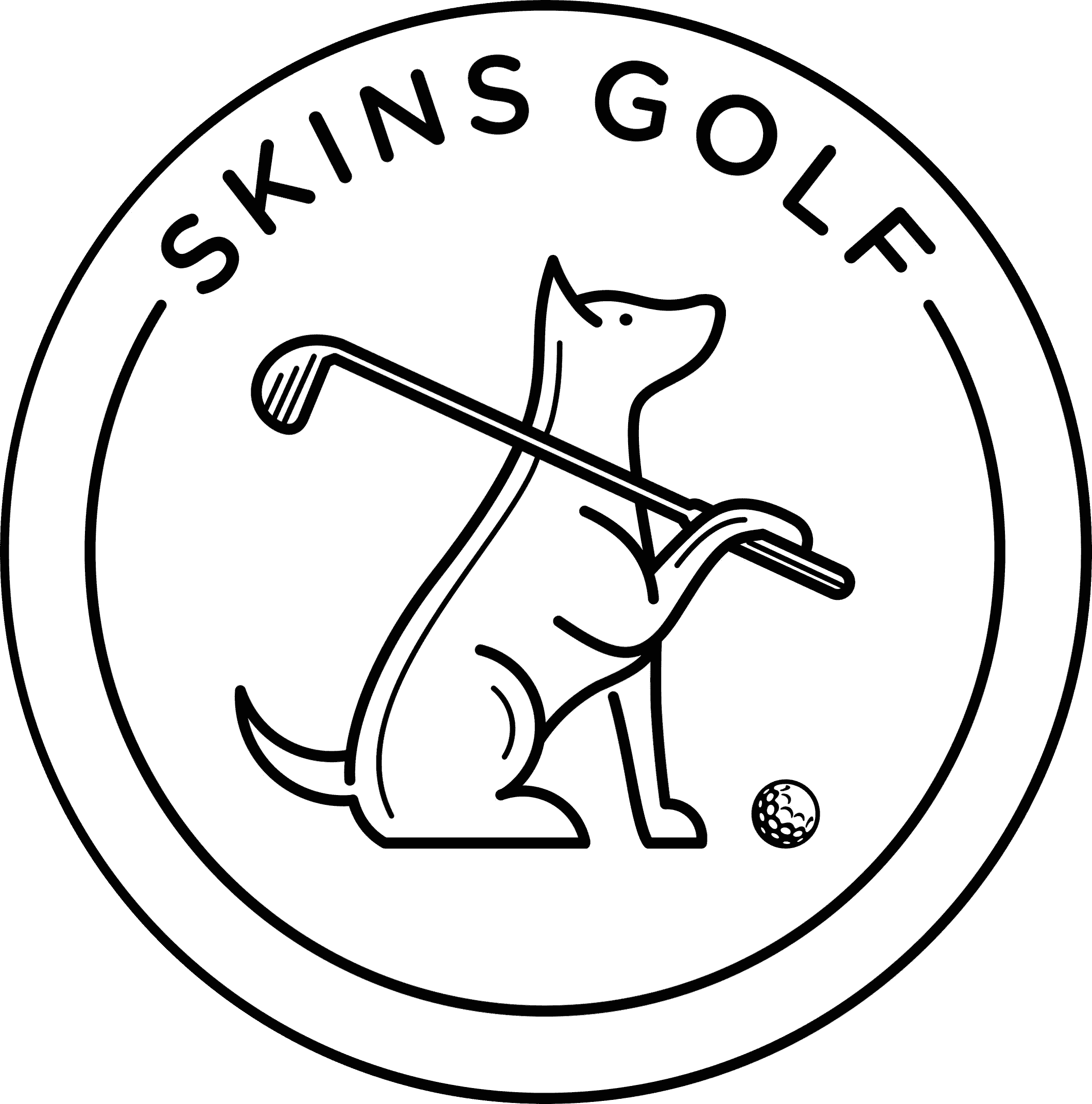 Skins Golf Dog Logo