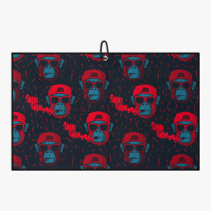 Golf towel with gorilla design