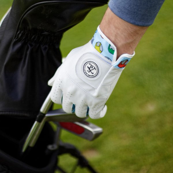 Leather golf club picking up club