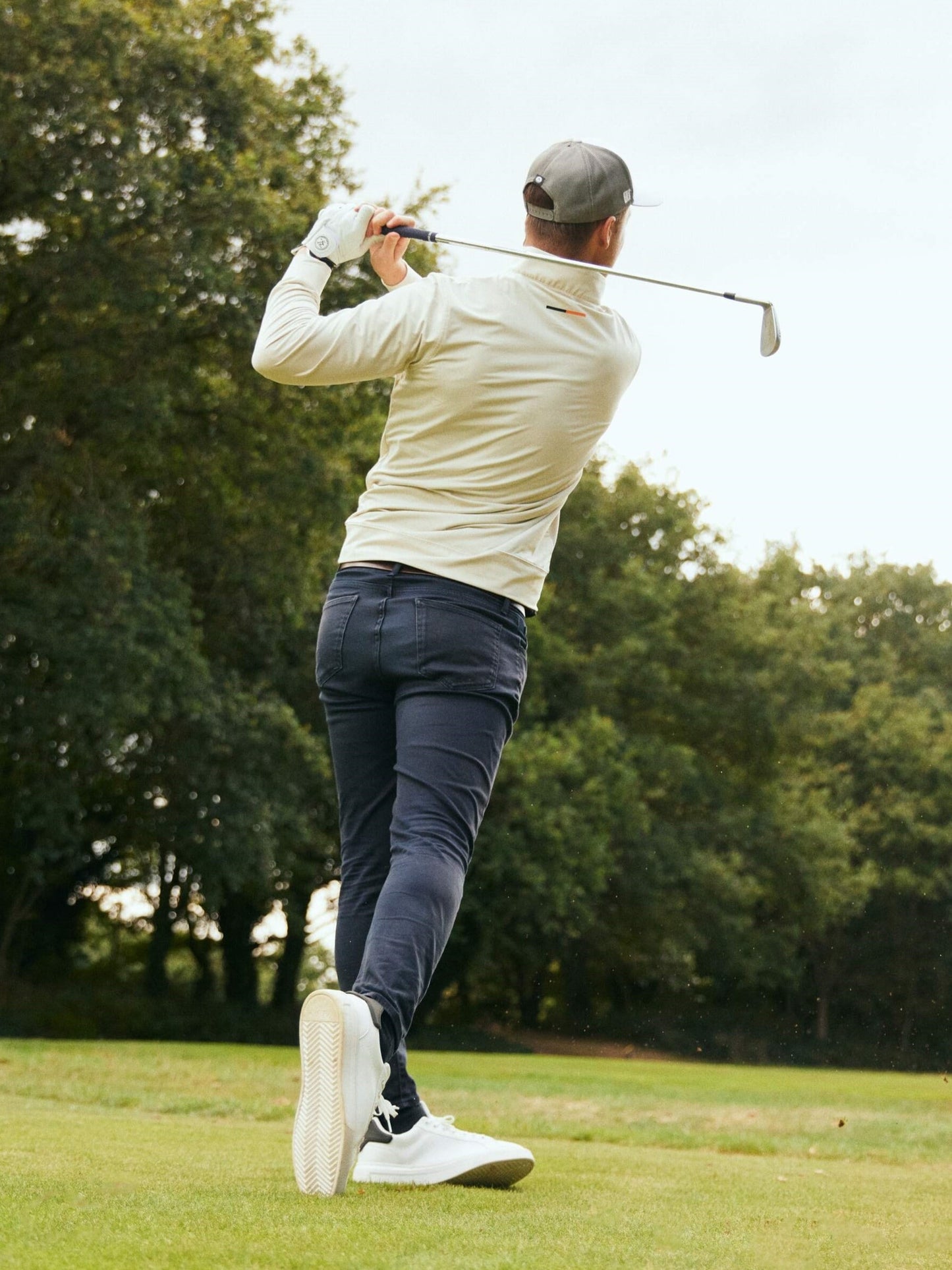 Golfer taking a shot