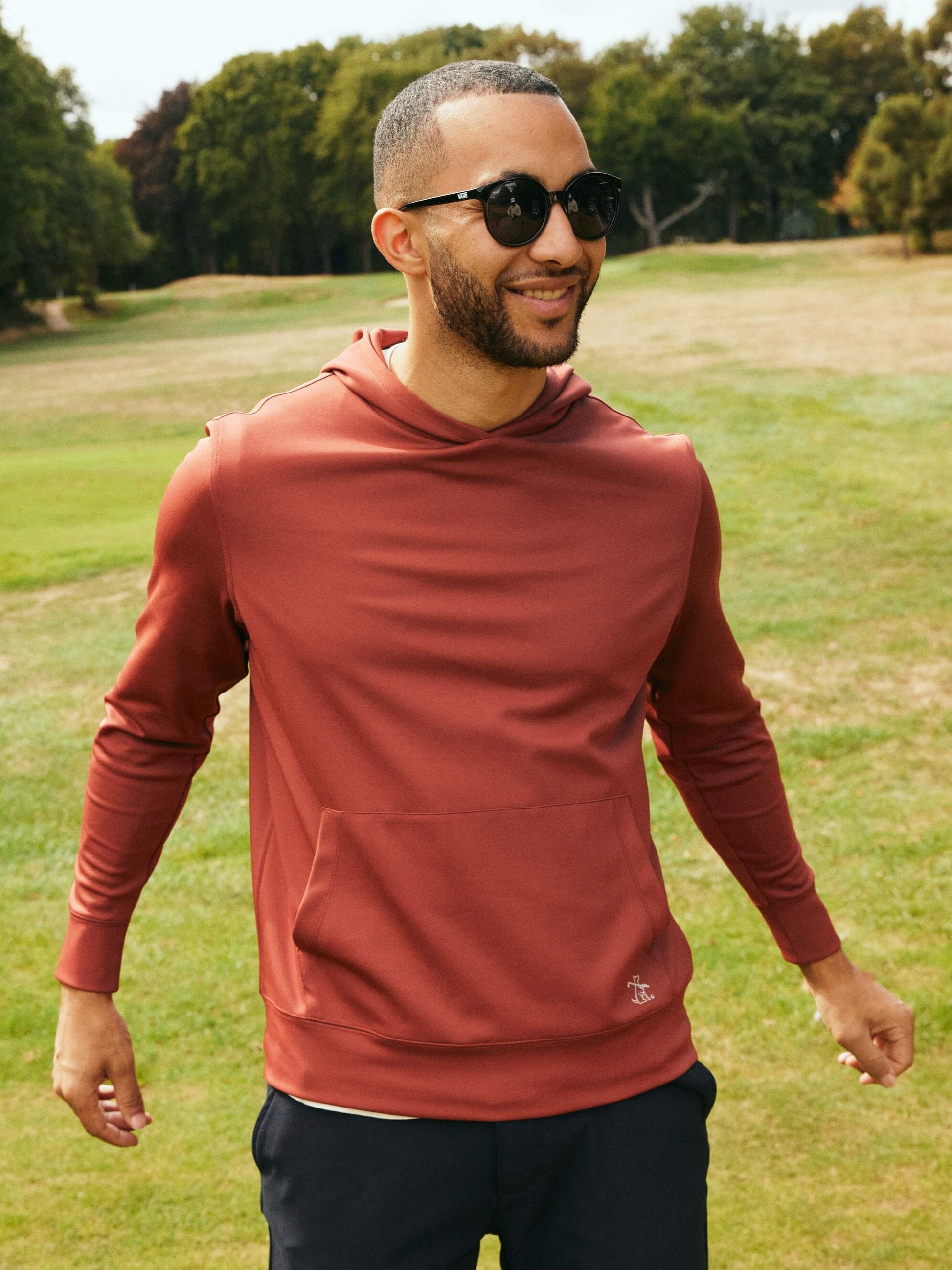 Golf Hoodie in Maroon