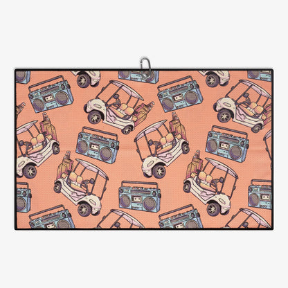 Golf towel with buggy design