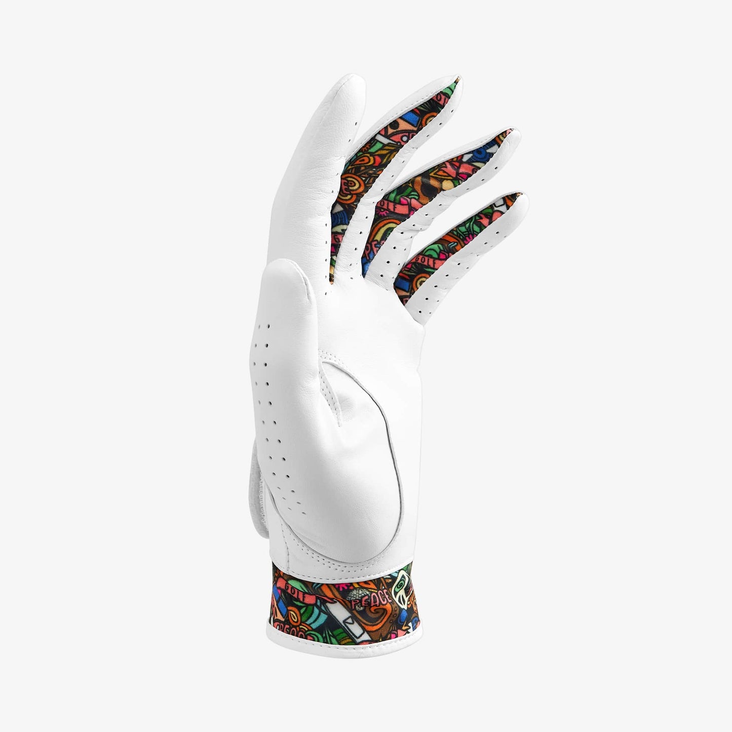 Cool golf glove with design in between fingers